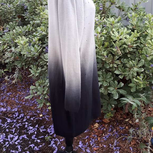 Elementz Long Open neck Ombre Sweater Bling XL - Picture 3 of 5